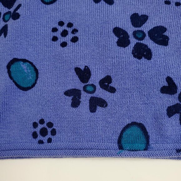 Gudrun Sjoden Womens 2 Piece Set Iris Tunic Dress Cardigan M Blue Floral Pockets - Picture 10 of 16